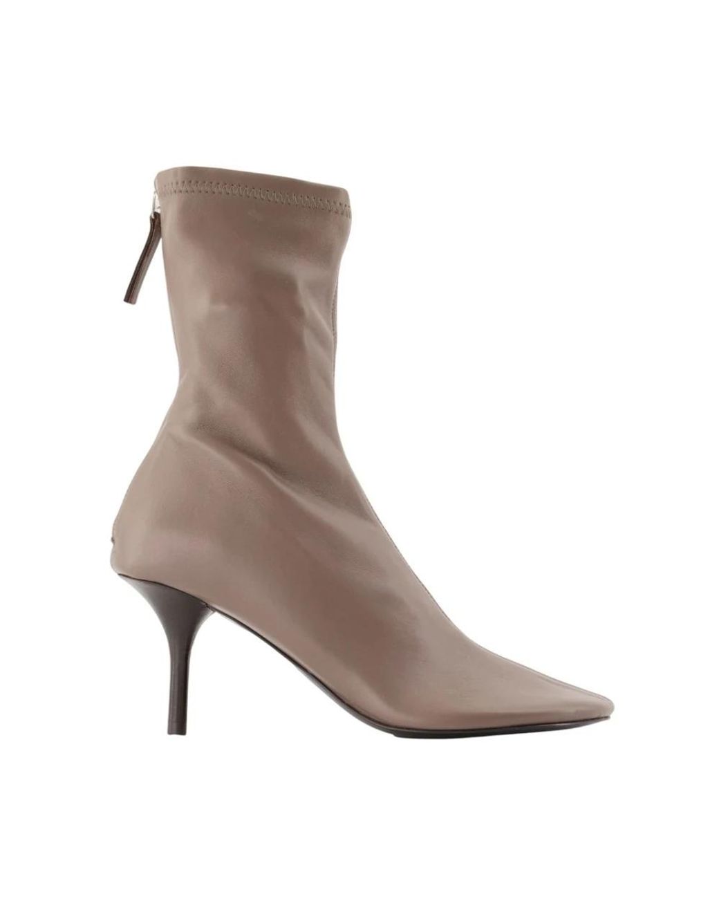 Acne Brown Leder-Ankle Boot
