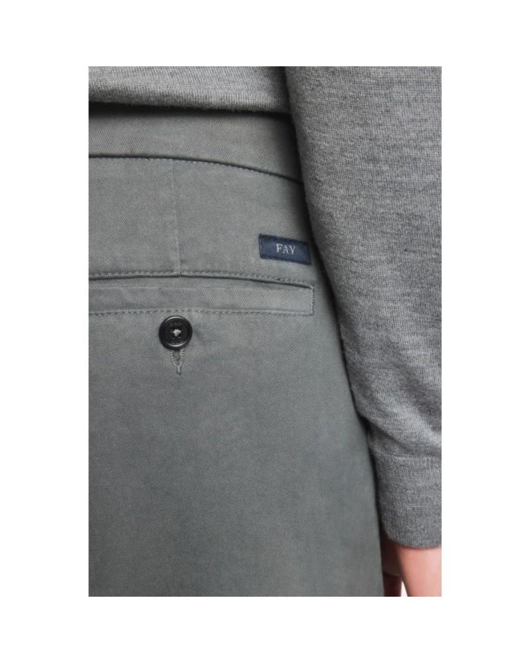 Straight Trousers Fay de hombre de color Gray