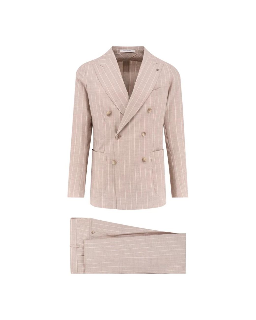 Tagliatore Kostuums ,Wol Double-Breasted Suit in het Pink voor heren