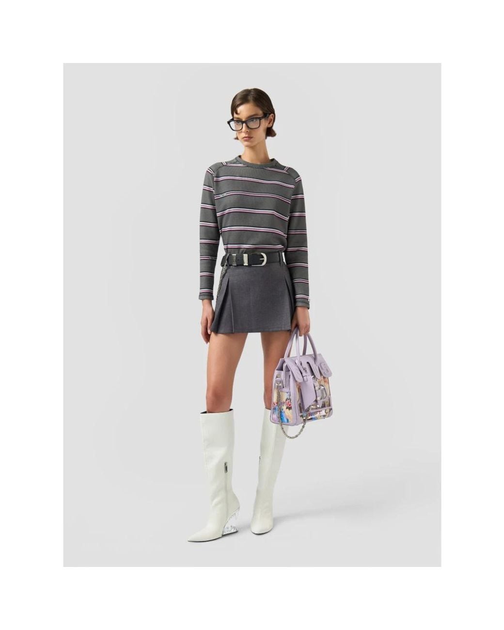 Gcds Gray Short Skirts