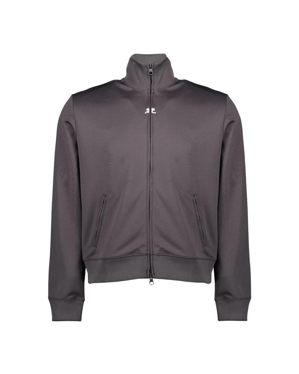 Courreges Hoodies & Sweatvesten ,Grijs ,Polyester Signature Trainingsjack in het Gray voor heren
