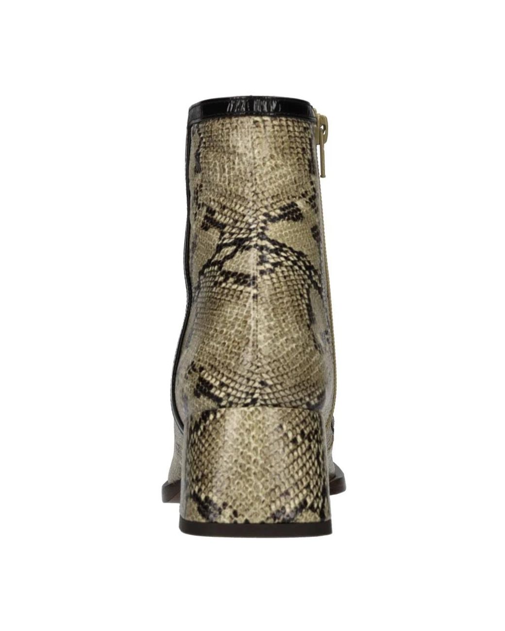 Chie Mihara Brown Python-Print Leder-Stiefeletten