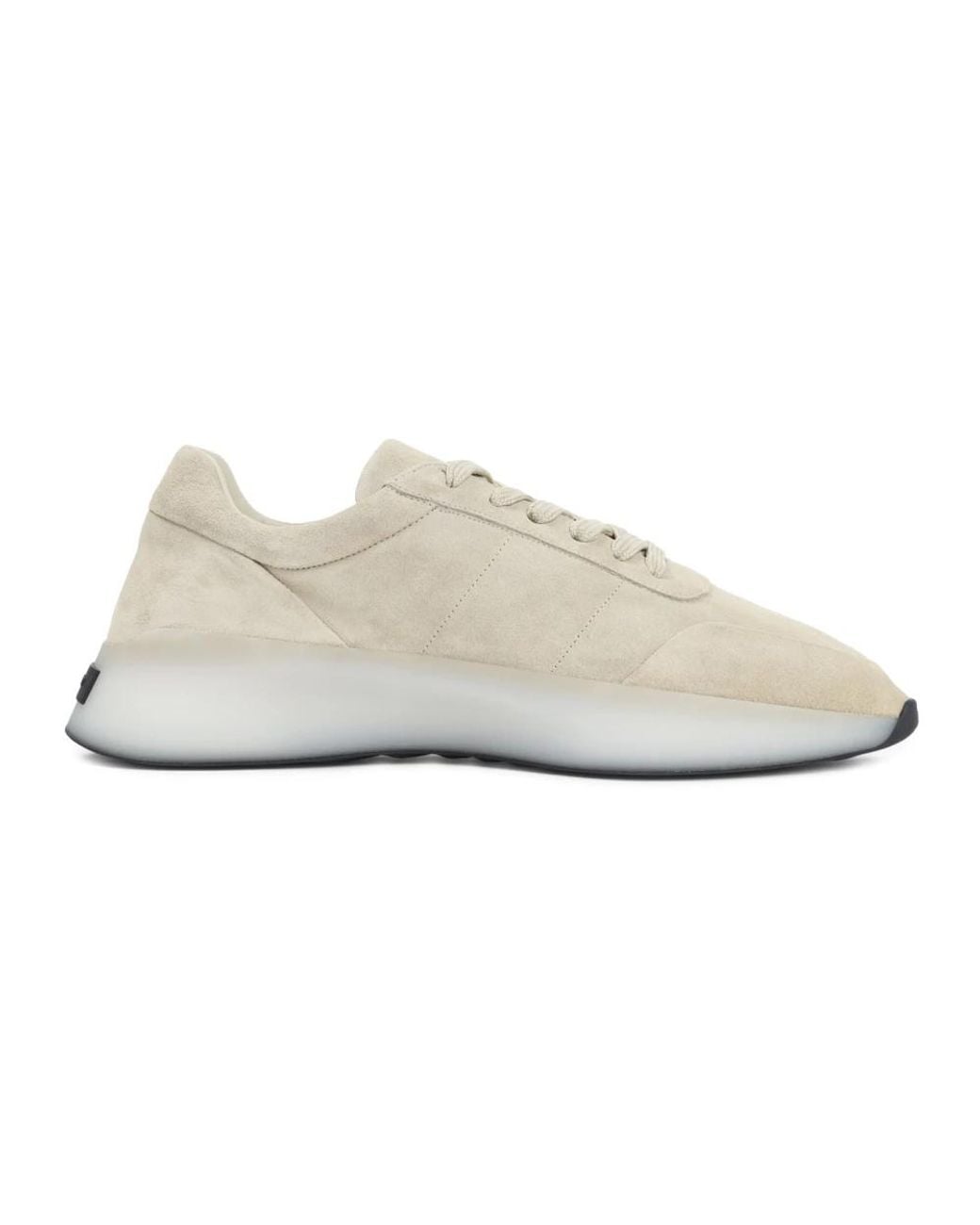 Fear Of God White Vintage Runner Suede Leather Sneakers for men