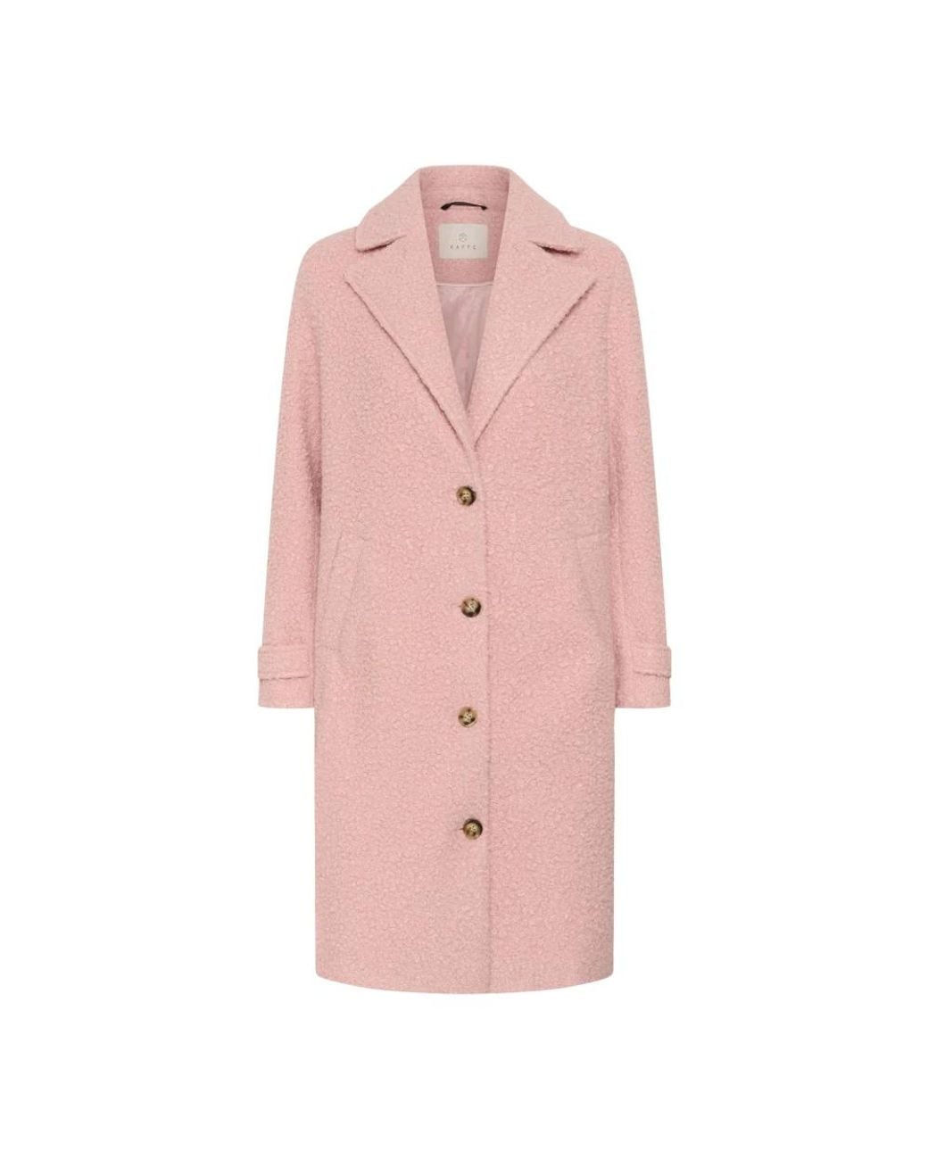 Single-Breasted Coats Kaffe en coloris Pink