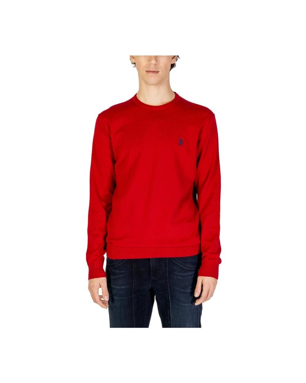 U.S. POLO ASSN. Red Round-Neck Knitwear for men