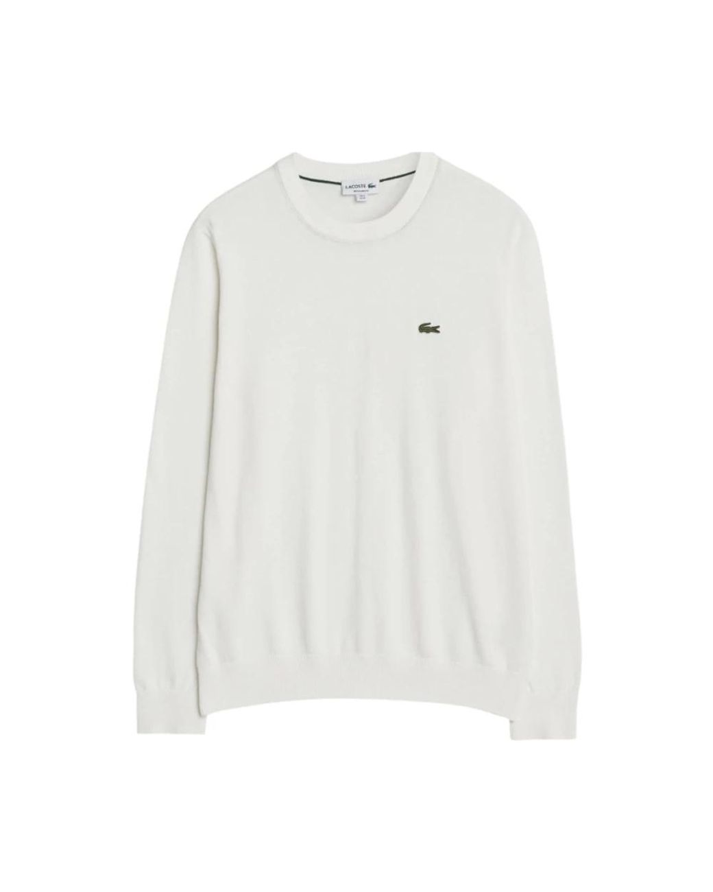 Lacoste Rundhals-Pullover in White für Herren