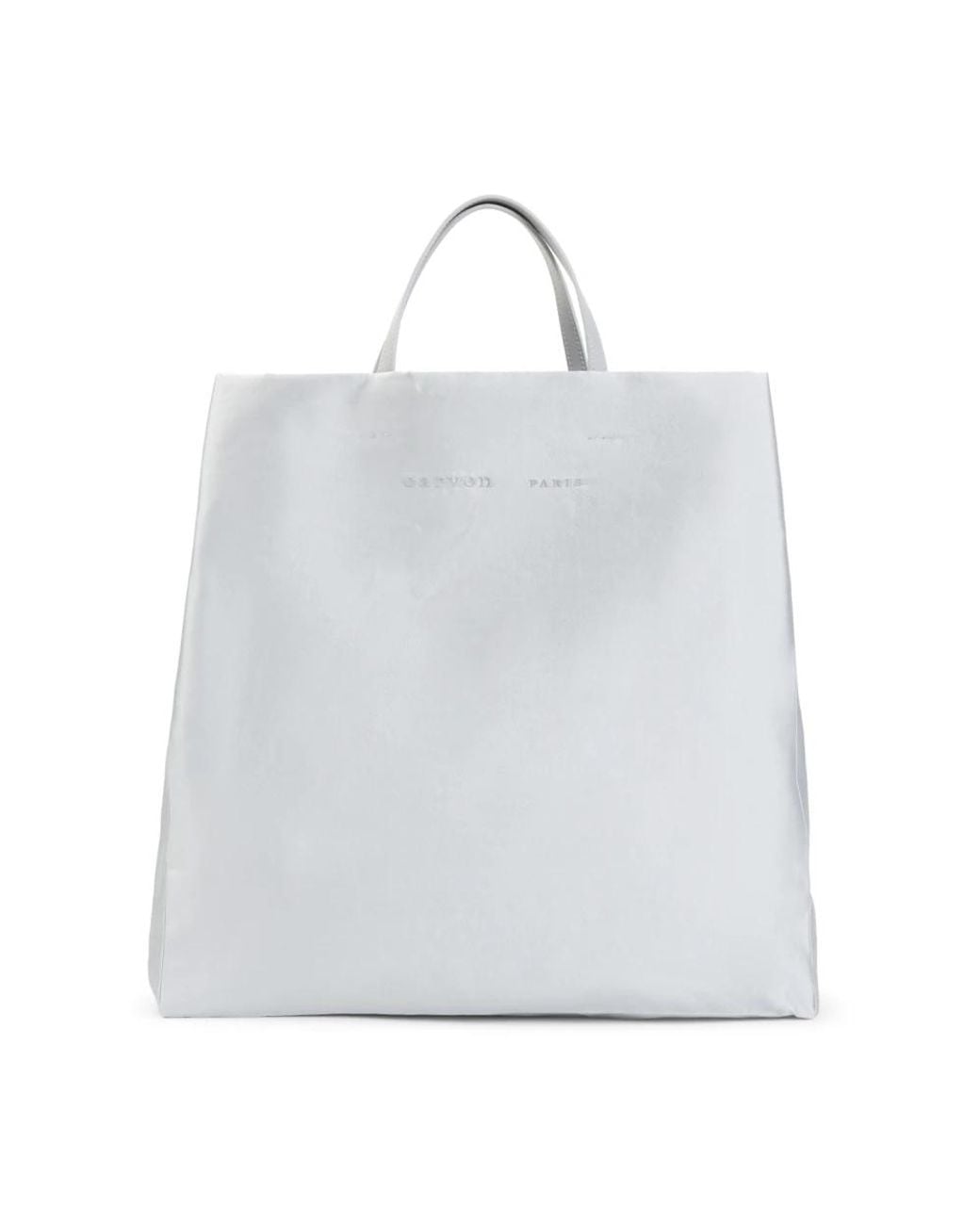 Carven White Shopping Bags