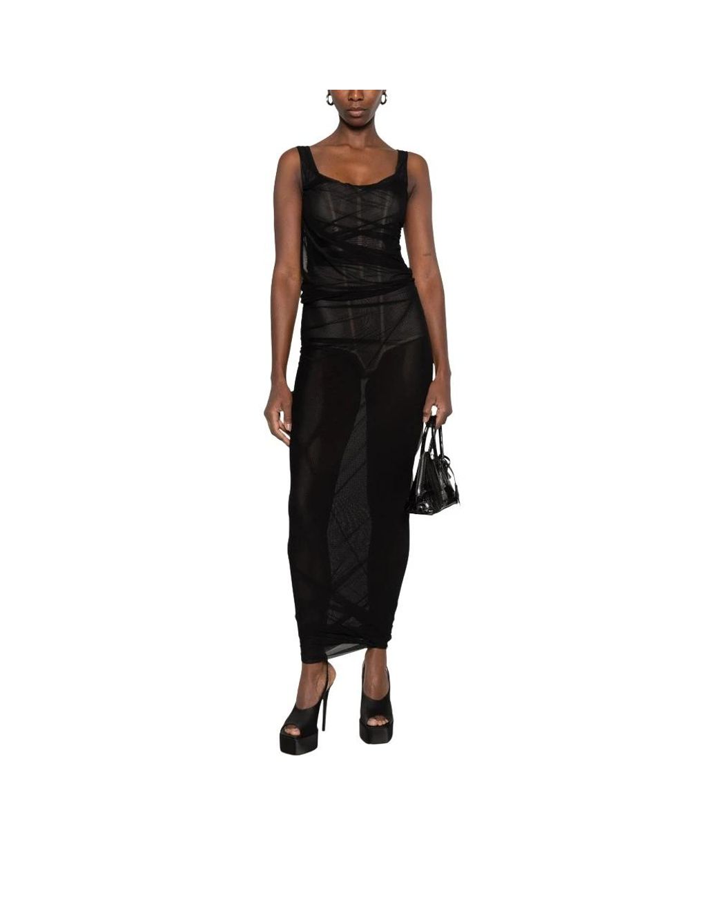 The Attico Black Maxi Dresses