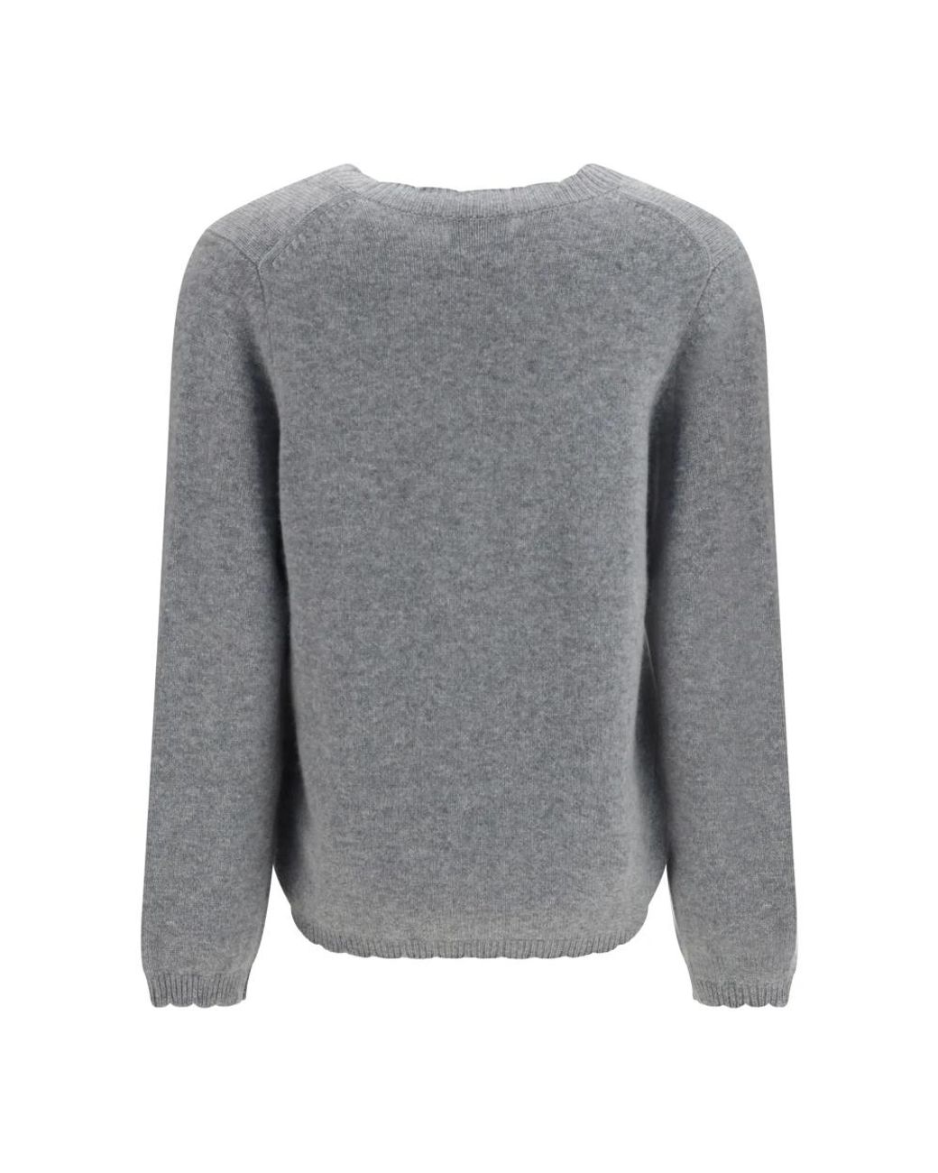 Allude Gray Pullover Mit V-Ausschnitt