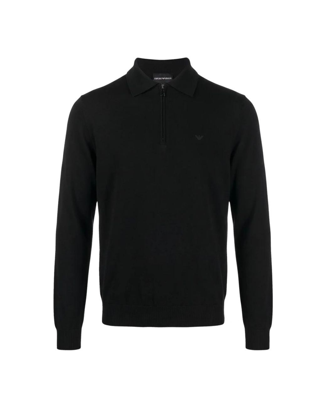 Emporio Armani Black Polo Shirts for men