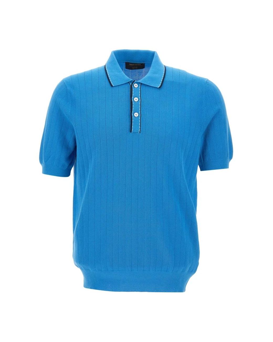 Gran Sasso Blue Polo Shirts for men