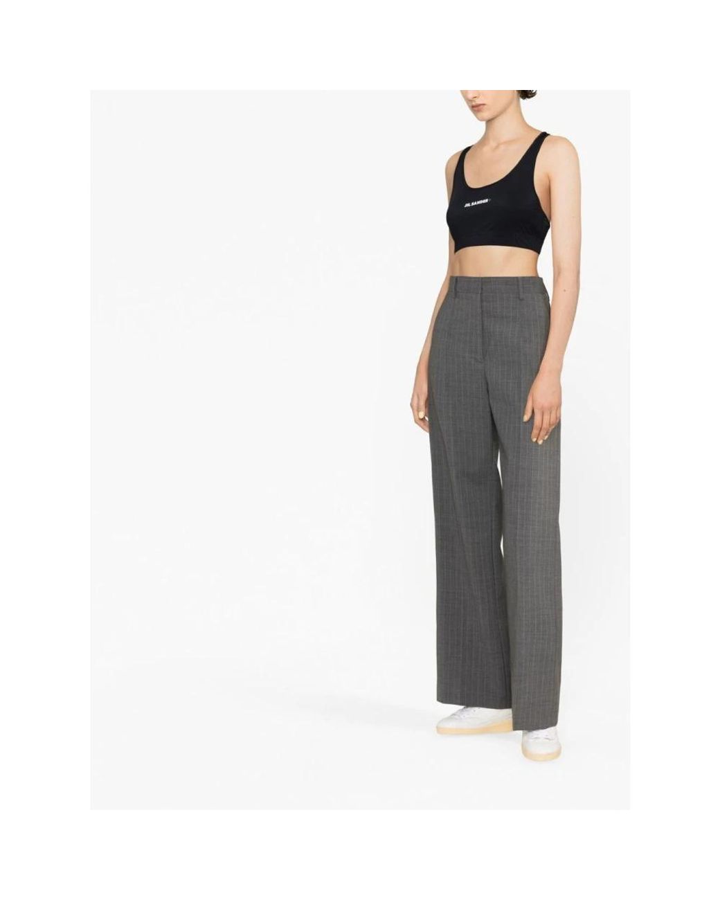 Jil Sander Black Sleeveless Tops