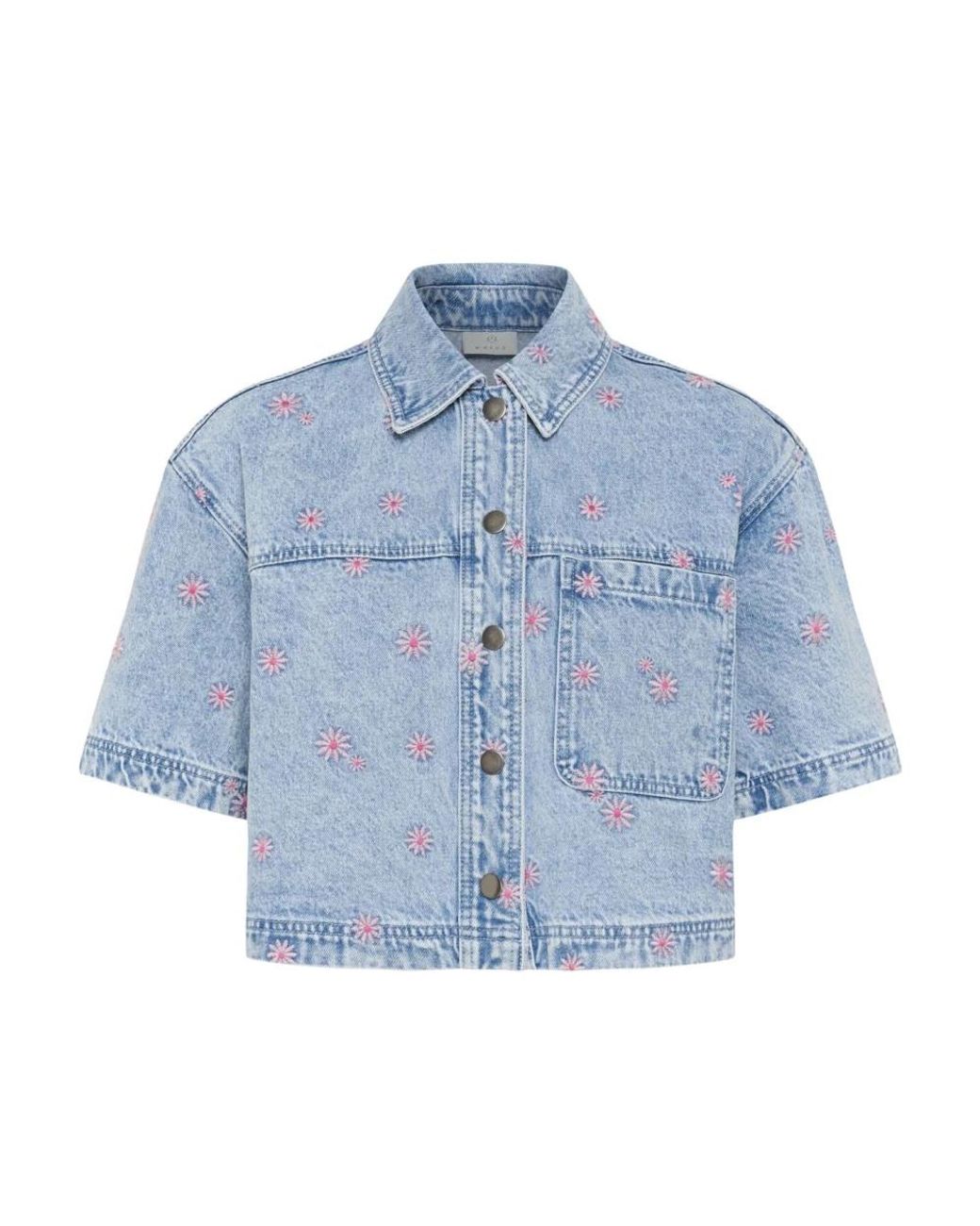 Denim Shirts Kaffe en coloris Blue