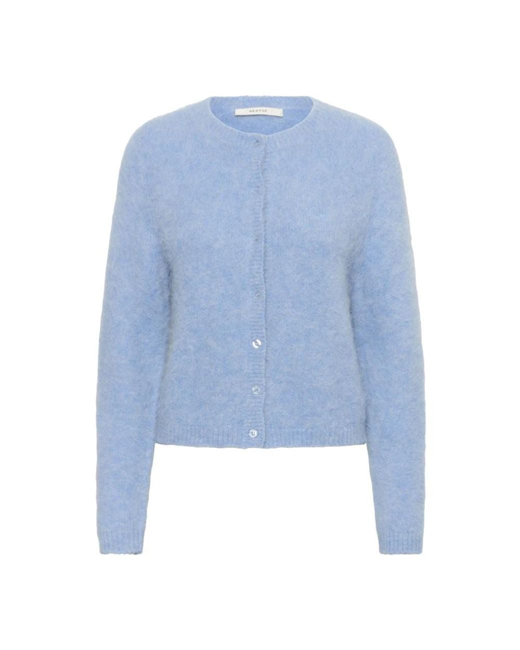 Gestuz Truien & Vesten ,Blauw ,Nylon Orchidee Vest Met Knoopsluiting Aan De Voorkant in het Blue