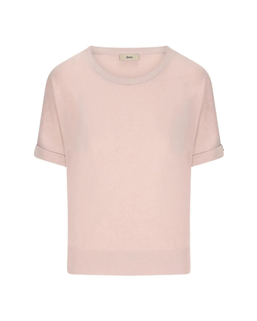 Herno Pink Round-Neck Knitwear