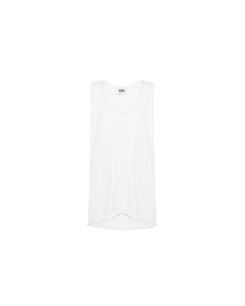 Sleeveless Tops Alpha Studio de color White