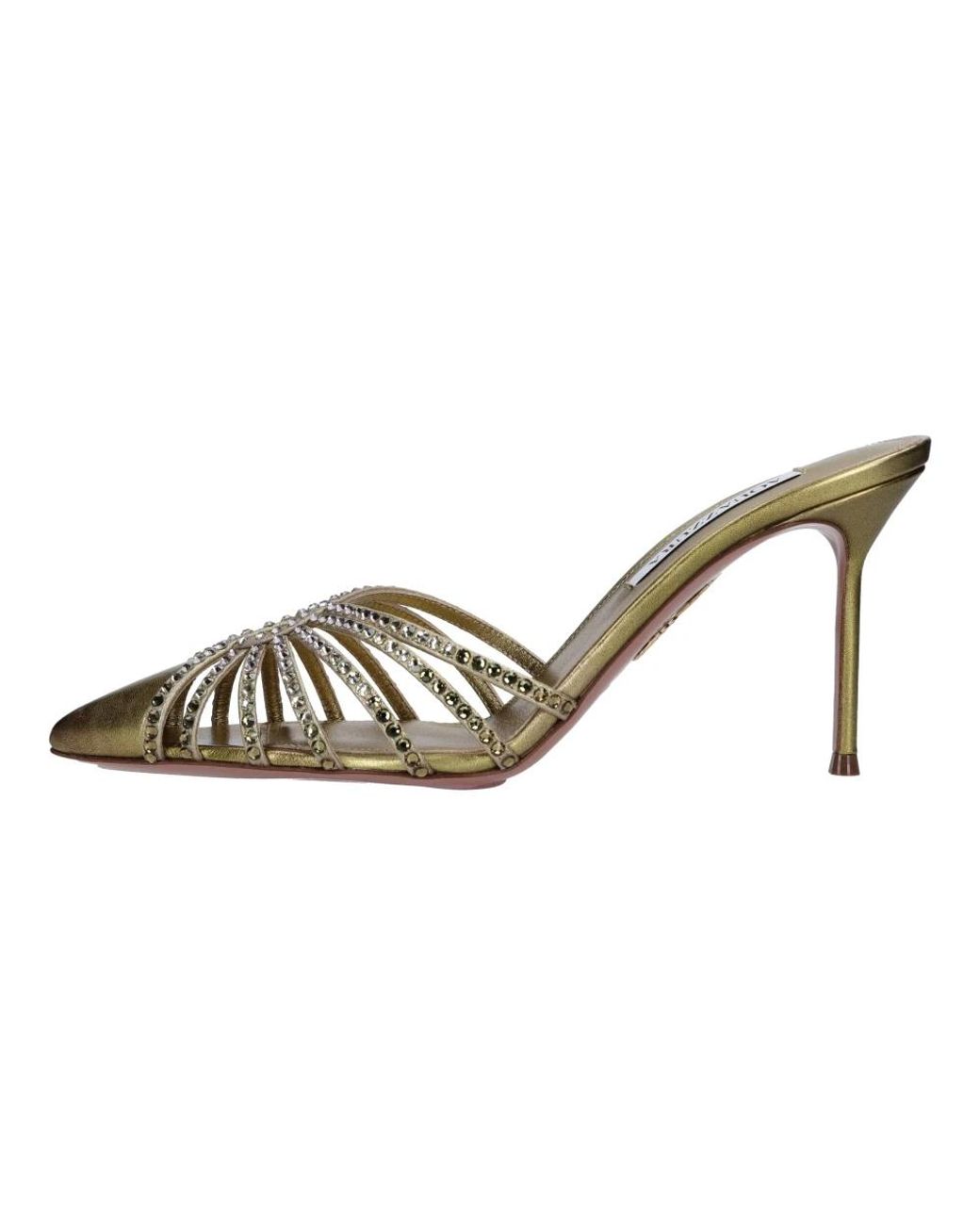 Aquazzura Brown Heeled Mules