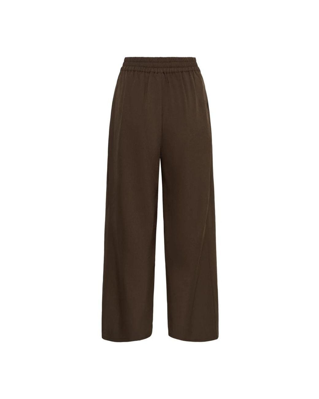Wide Trousers Kaffe de color Brown