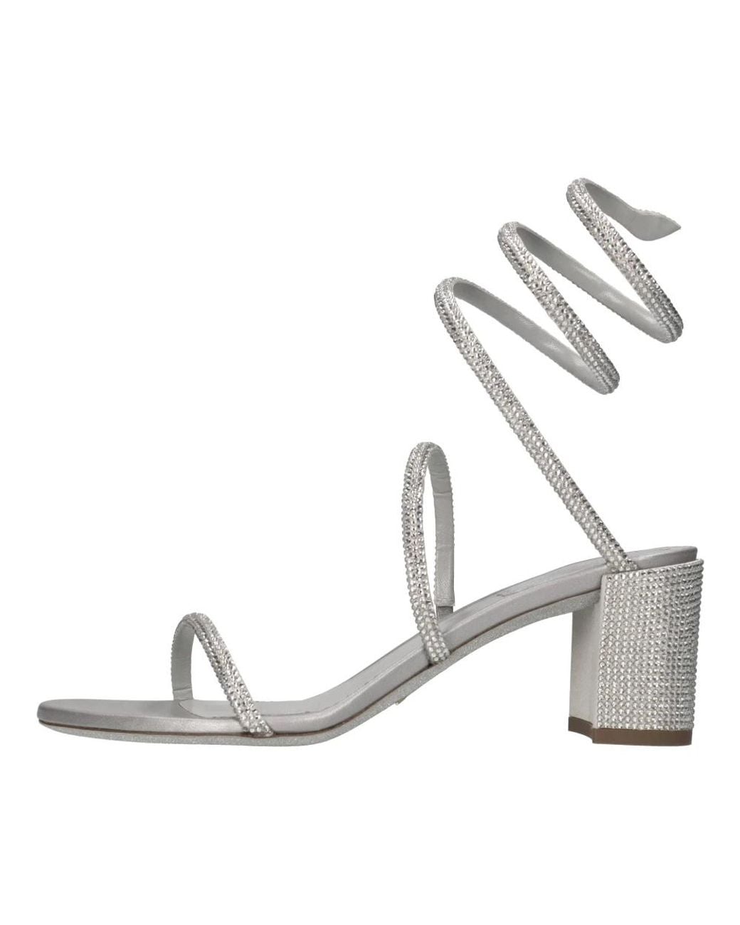Rene Caovilla Metallic High Heel Sandals
