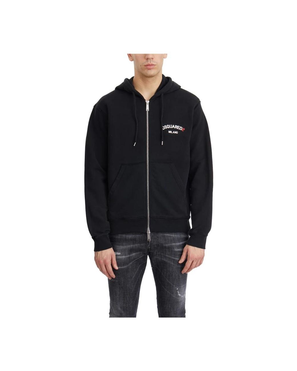 DSquared² Black Zip-Throughs for men