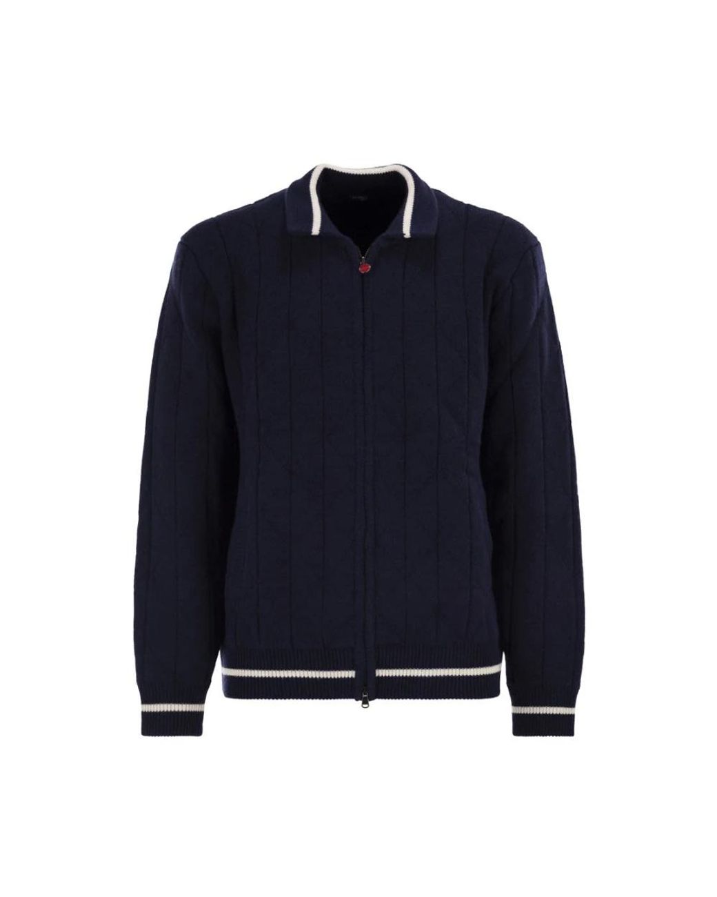 Kiton Blue Zip-Throughs for men