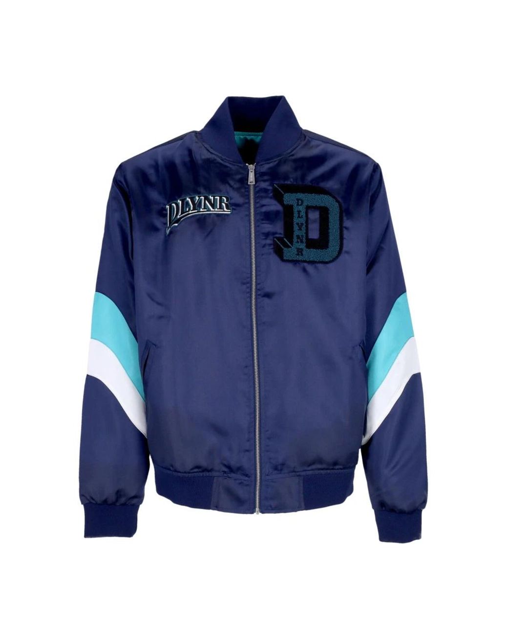 DOLLY NOIRE Jassen ,Blauw ,Polyester Satin Bomber Jacket in het Blue voor heren