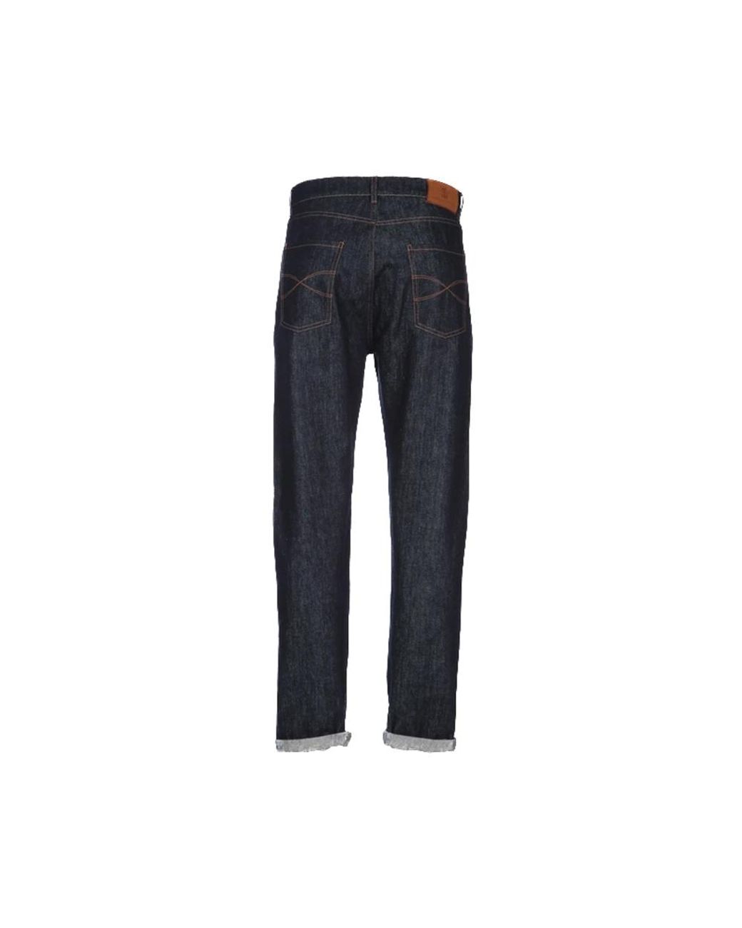 Brunello Cucinelli Blue Straight Jeans for men