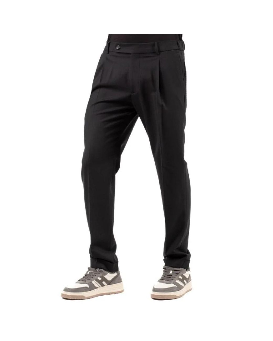 Berwich Black Suit Trousers for men