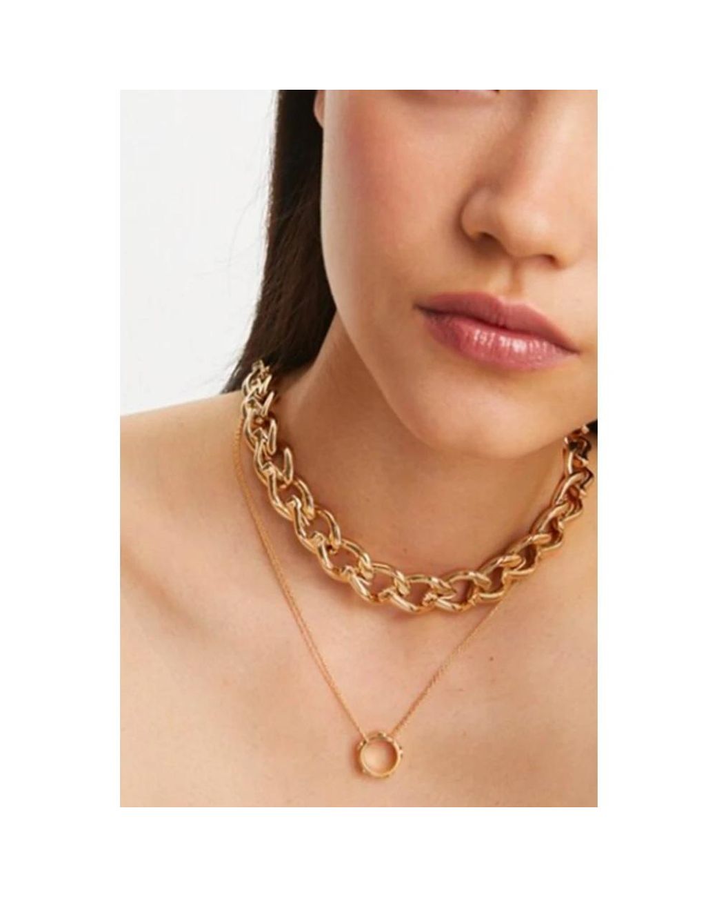 Tory Burch Metallic Icon Studs Circle Anhänger