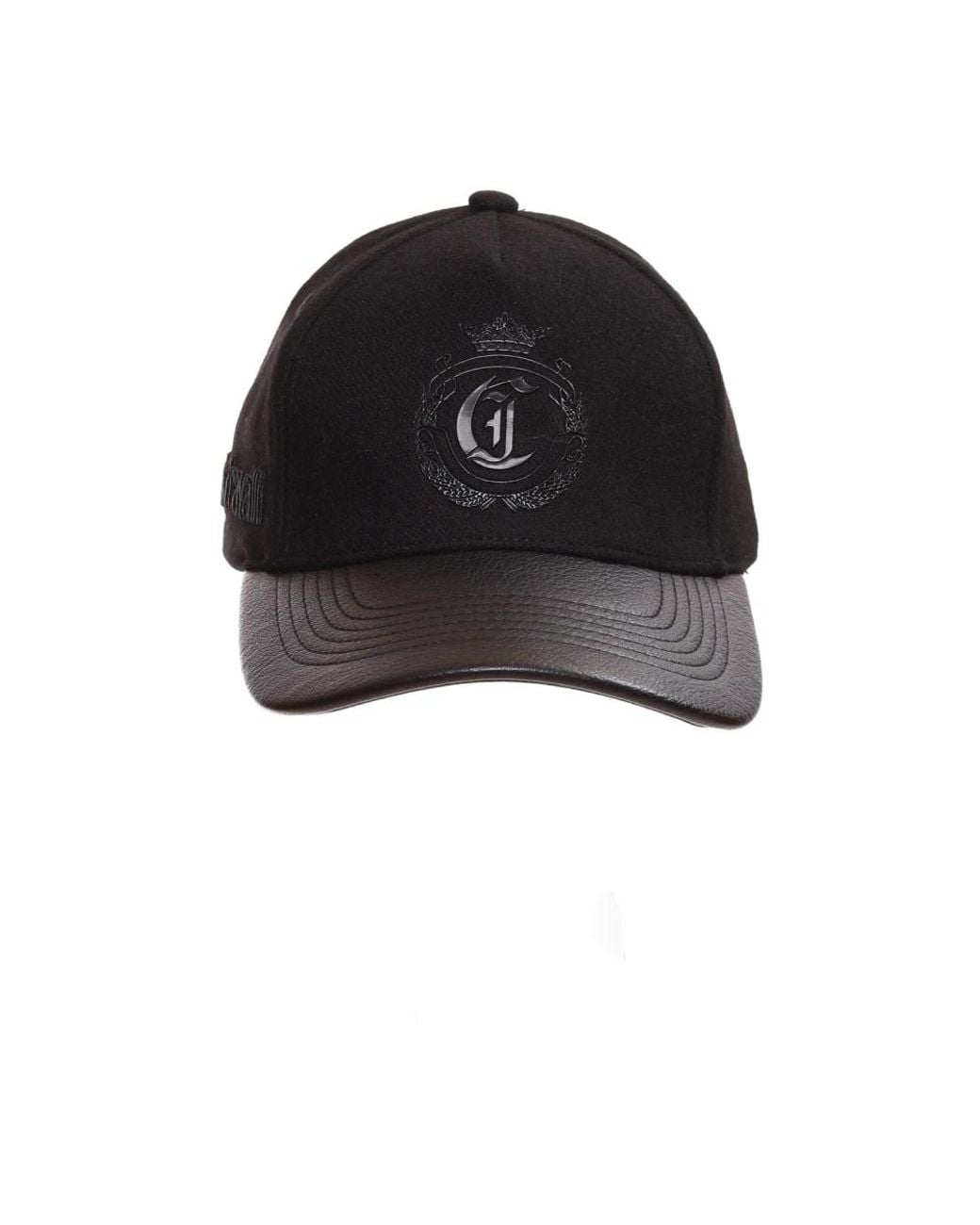 Roberto Cavalli Logo Baseball Cap in het Black voor heren