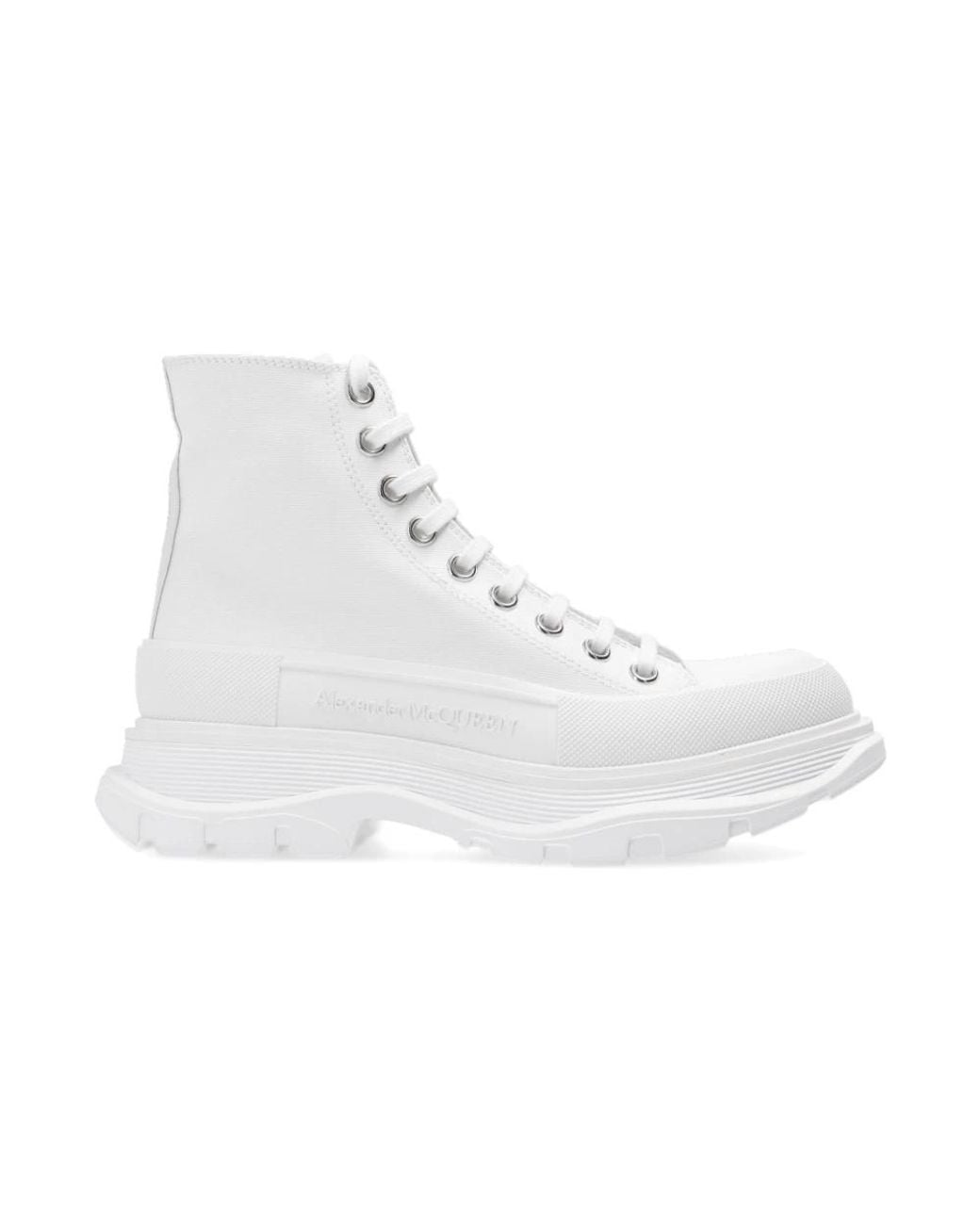 McQueen White Canvas Sneakers