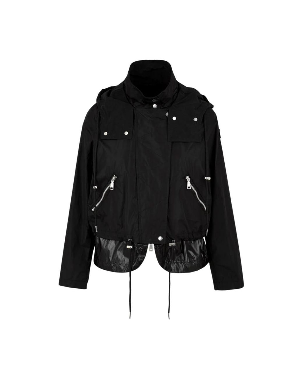 Add Jassen ,Zwart ,Zwarte Jas Met Ritssluiting En Verstelbare Taille in het Black