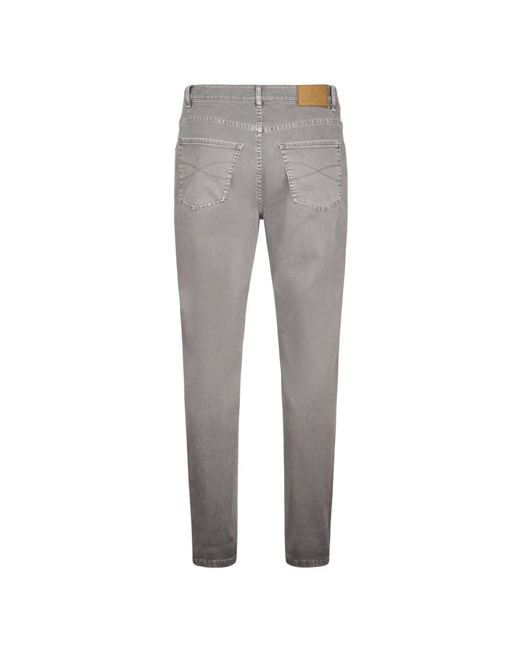 Brunello Cucinelli Gray Slim Fit Jeans for men