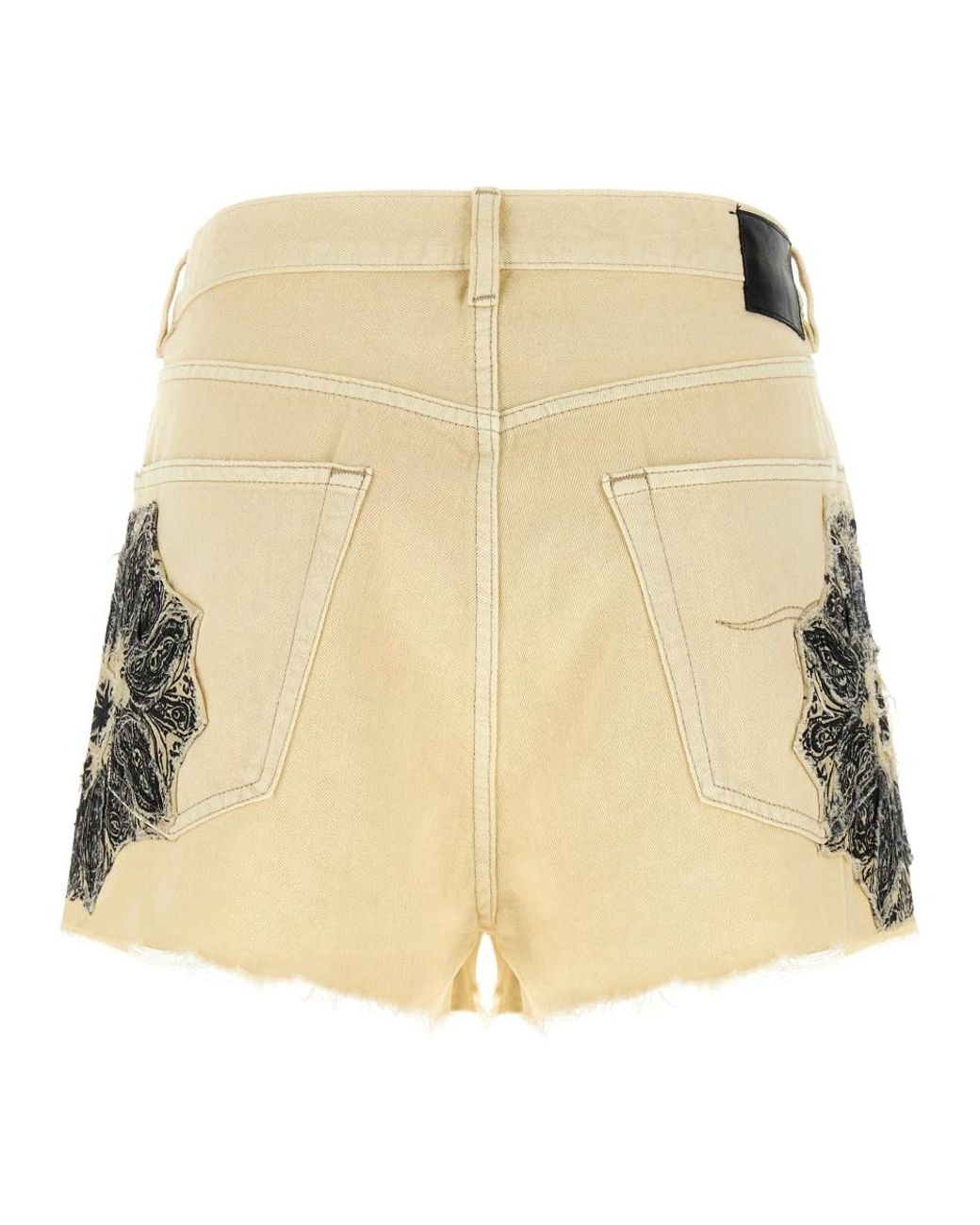 R13 Natural Denim Shorts