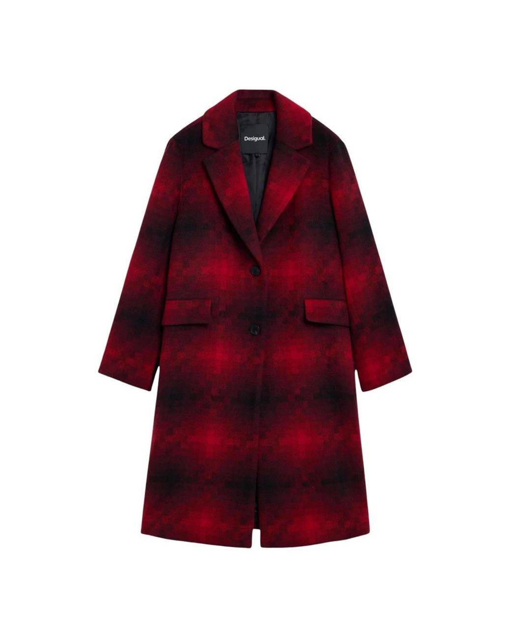 Desigual Red Single-Breasted Coats
