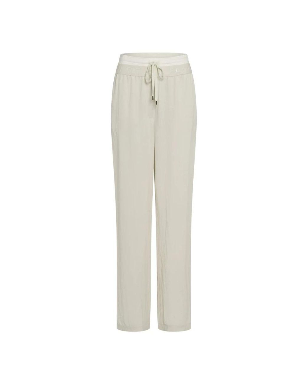 MARC AUREL Broeken ,Wit ,Broek Met Decoratieve Dubbele Tailleband in het White