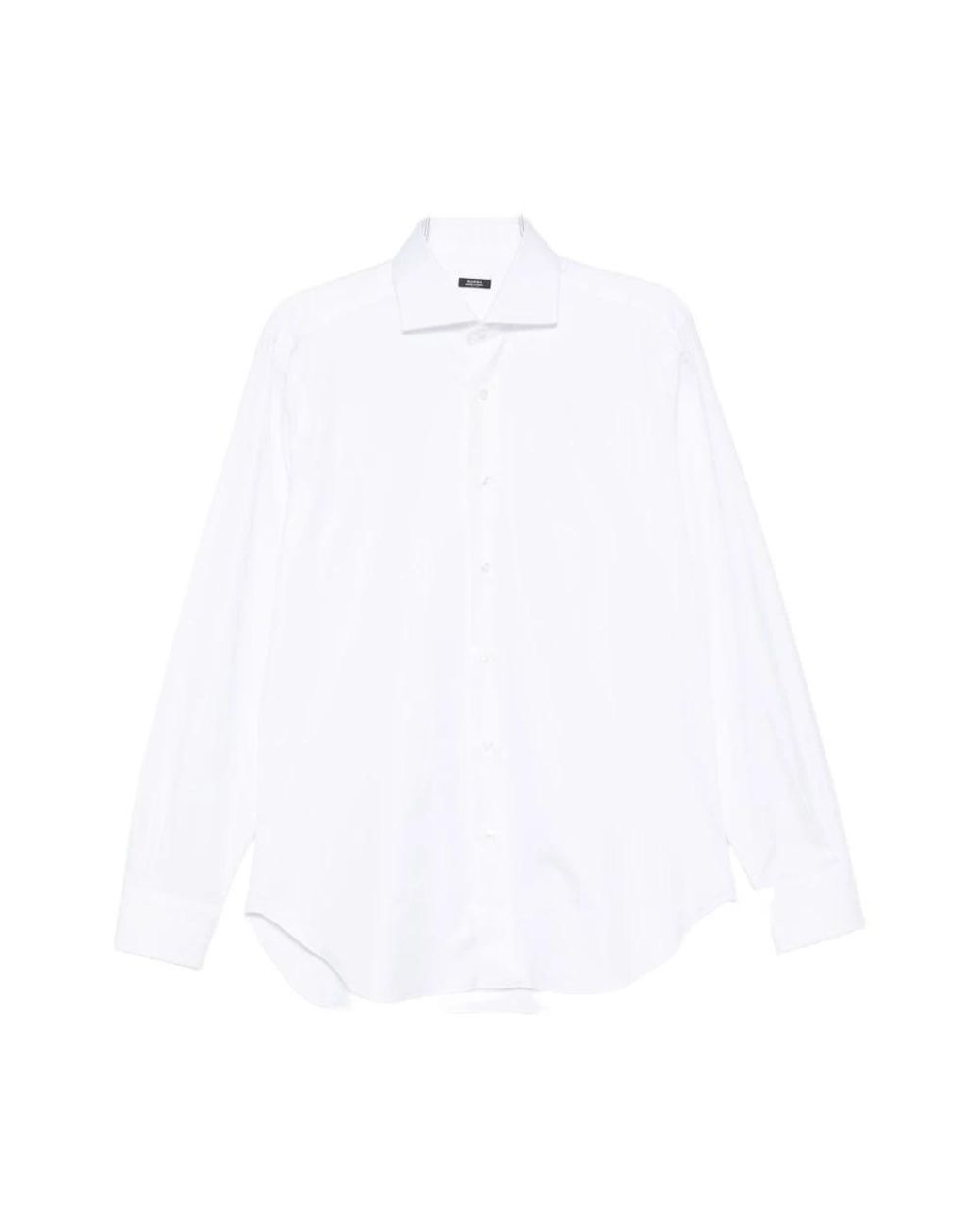 Barba Napoli White Formal Shirts for men