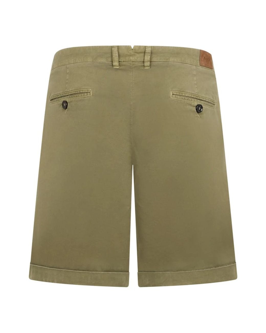 Moorer Green Casual Shorts for men