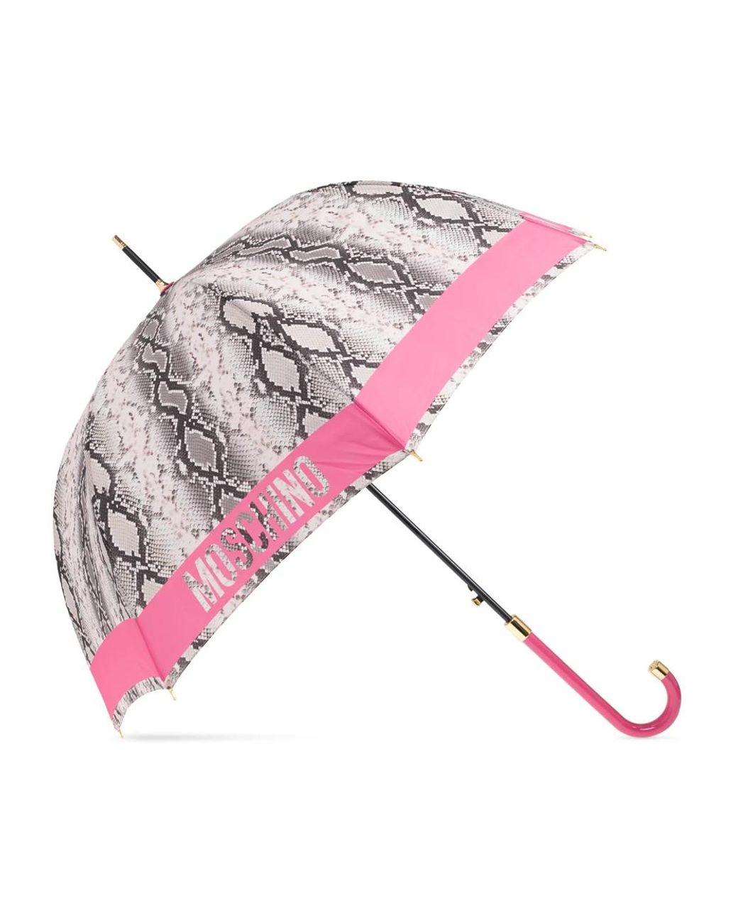 Moschino Accessoires ,Grijs ,Paraplu Met Logo in het Pink