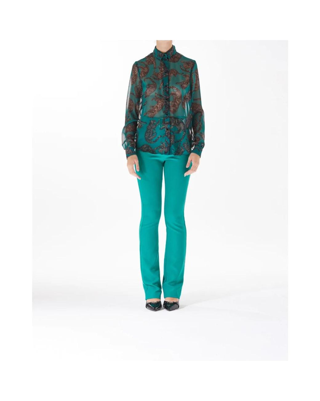 Just Cavalli Green Shirts