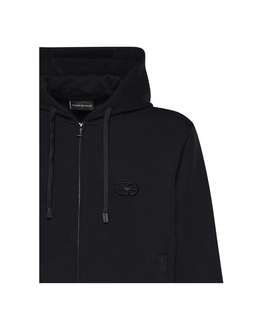 Emporio Armani Black Zip-Throughs for men