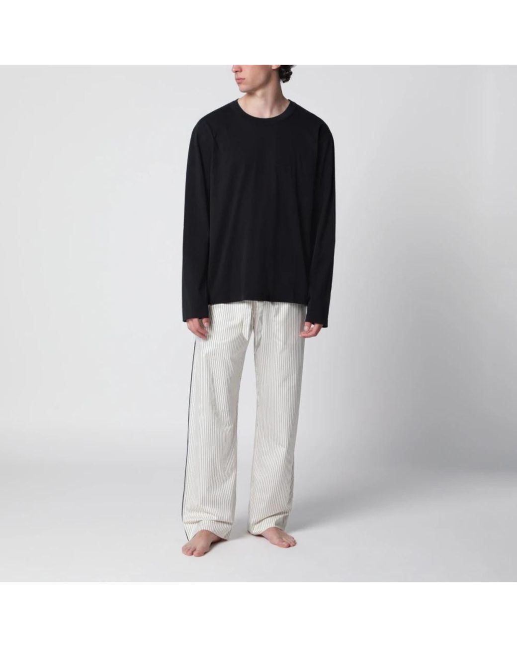 Tekla Black Long Sleeve T-Shirts for men
