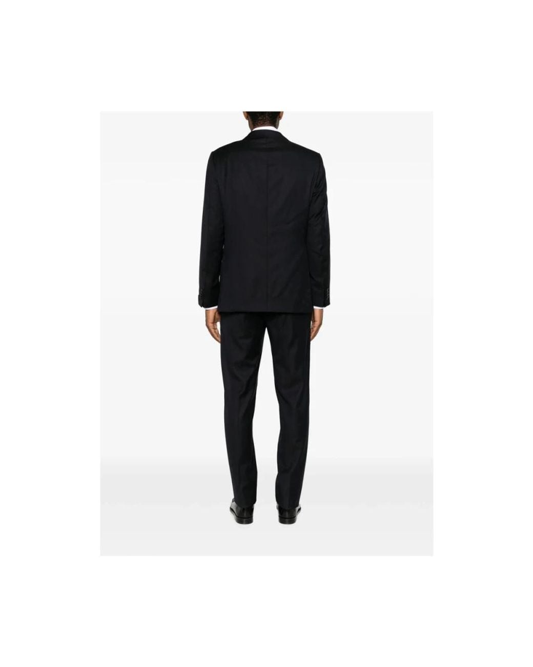 Caruso Black Double Breasted Suits for men