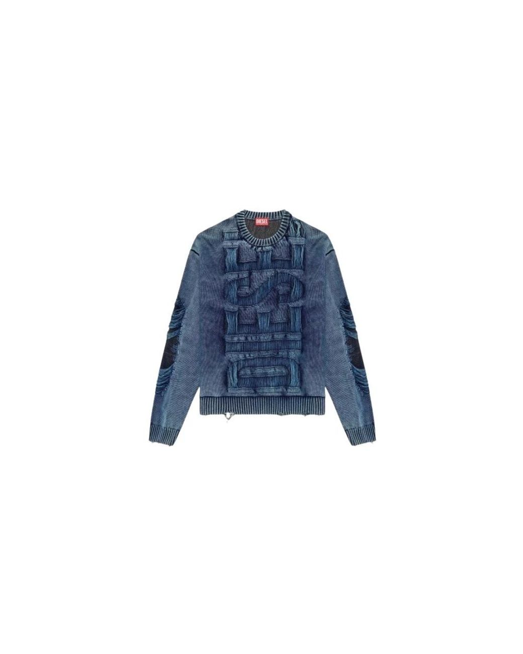 DIESEL Blue Round-Neck Knitwear for men
