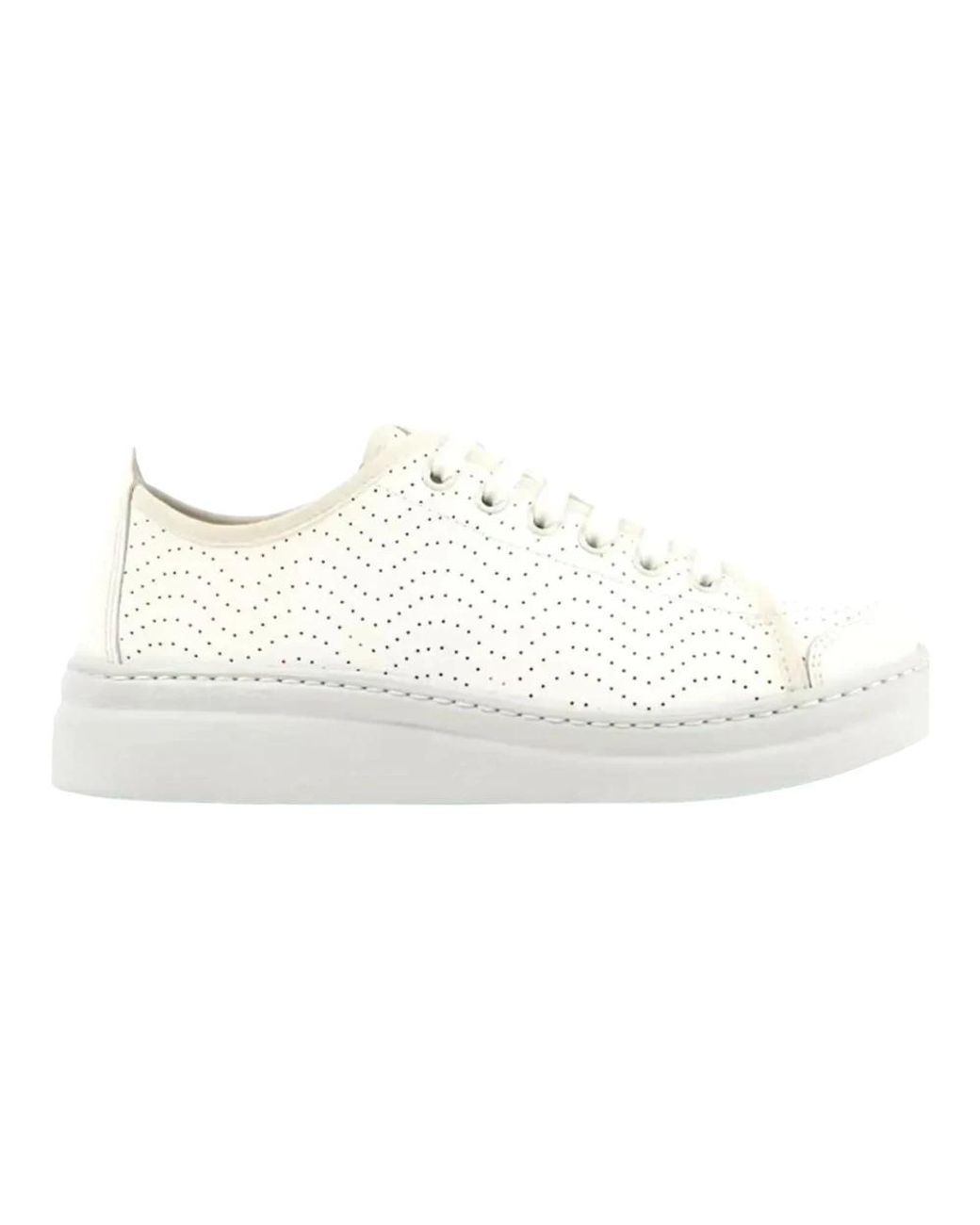 Camper Schoenen ,Wit ,Leer Runner in het White