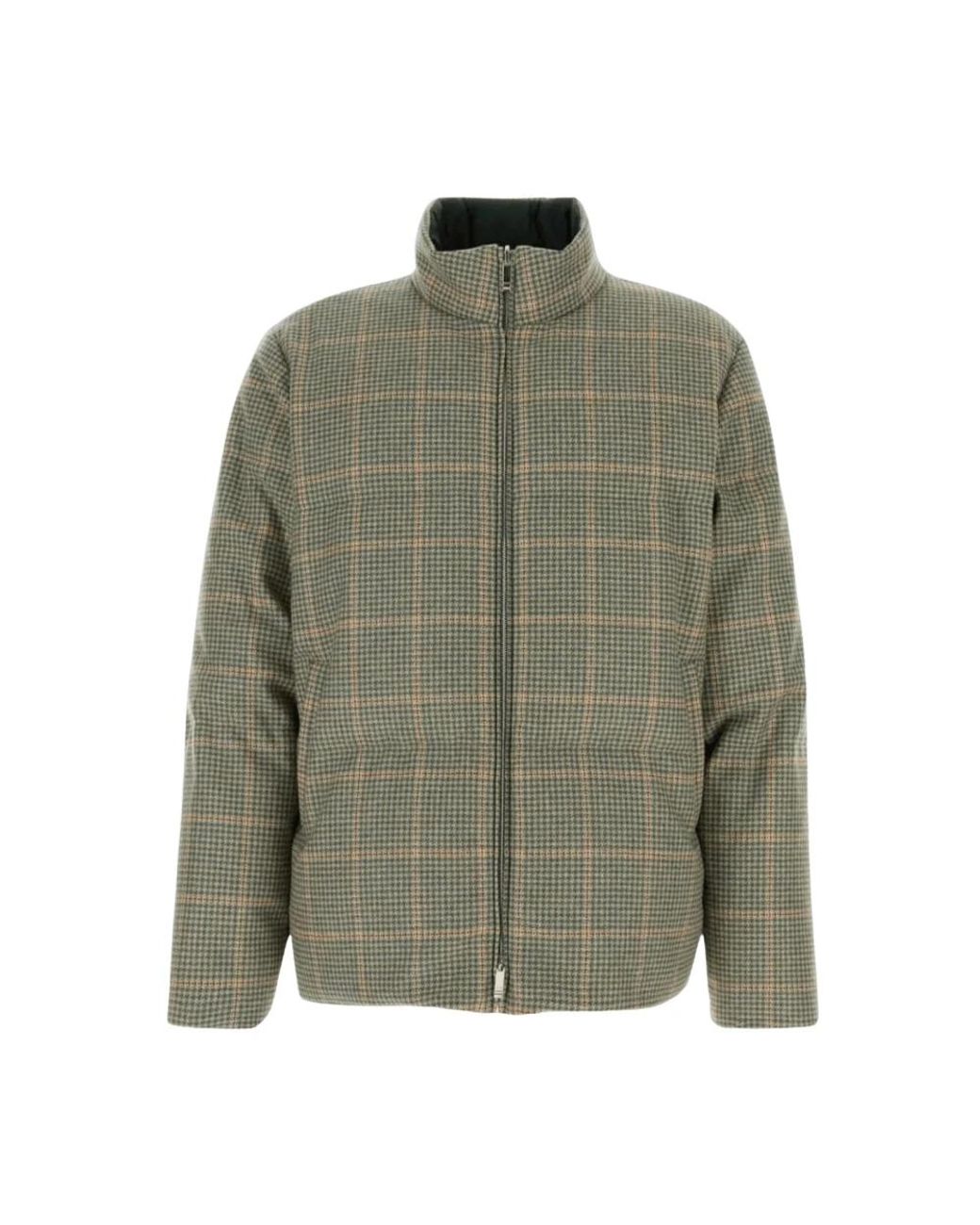 Thom Browne 4 Bar Reversible Down Jacket in het Green voor heren