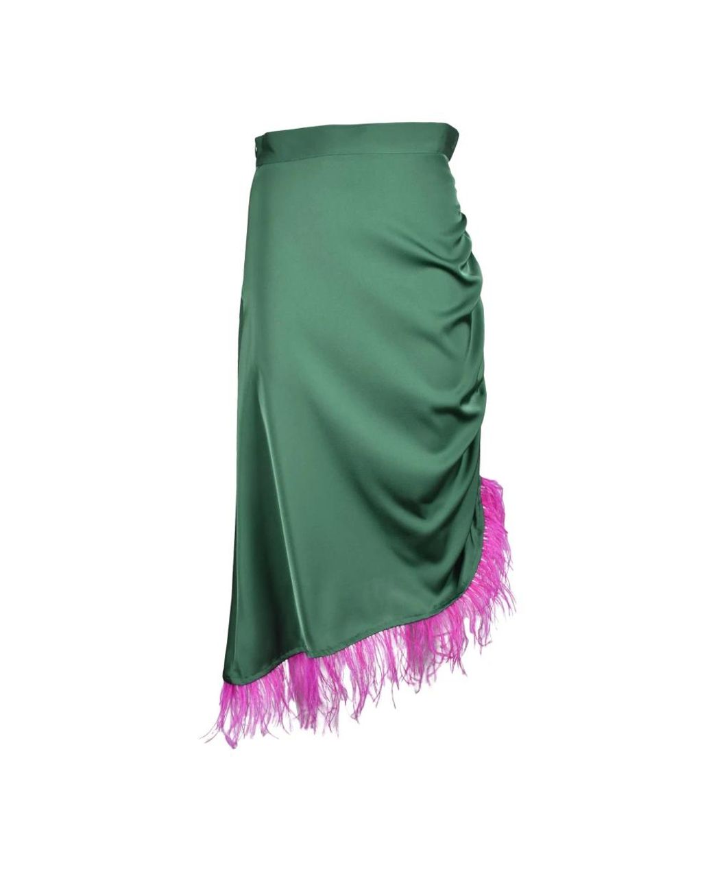 WEILI ZHENG Green Midi Skirts