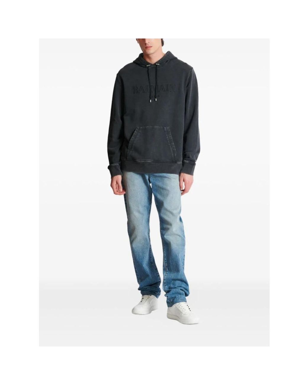 Balmain Black Hoodies for men