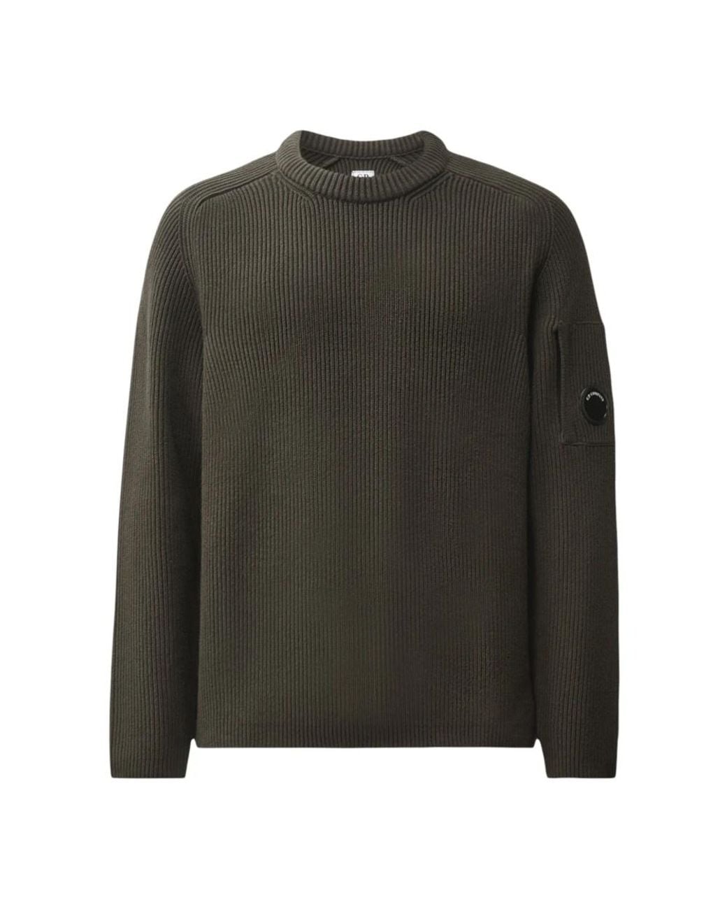 C P Company Green Round-Neck Knitwear for men