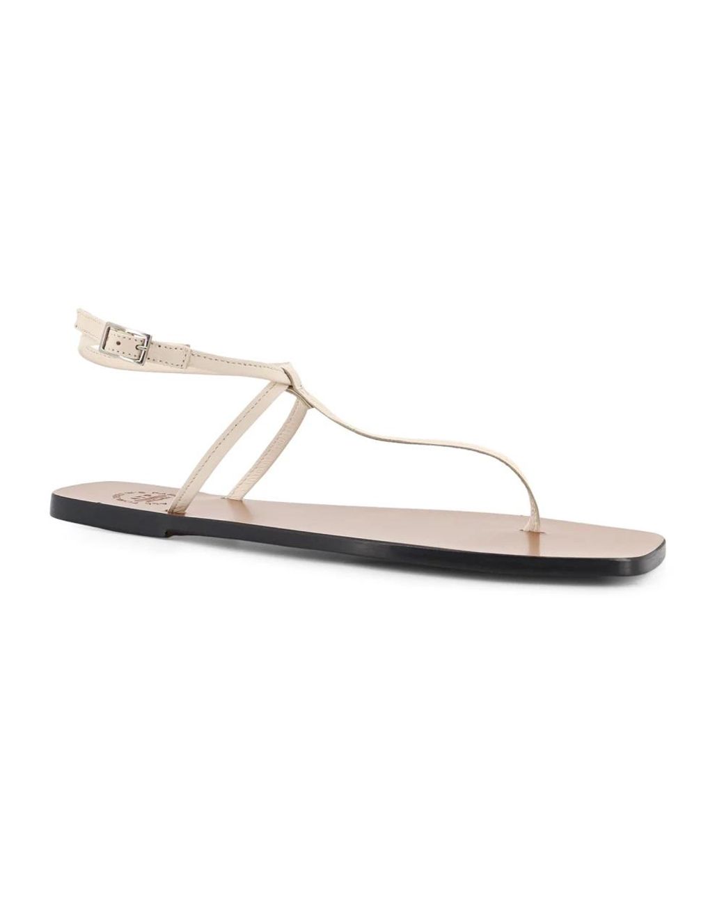 Atp Atelier White Flat Sandals